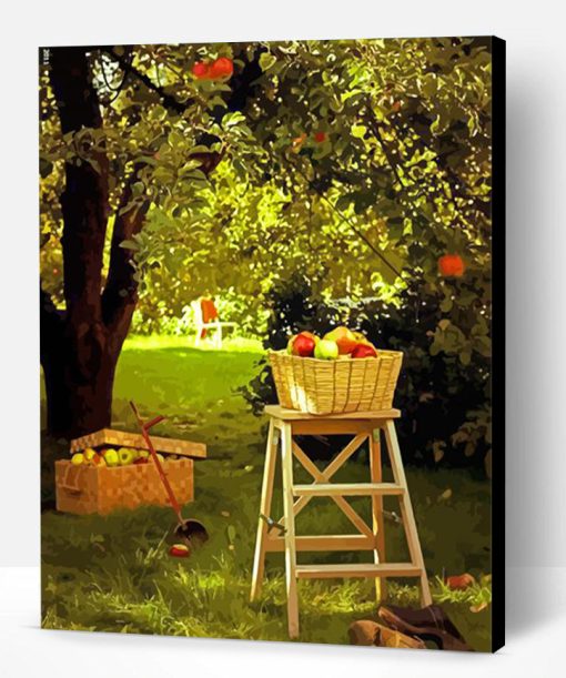 Apple Orchard Landscape Paint By Number