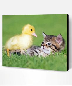 Baby Duck And Cat Paint By Number