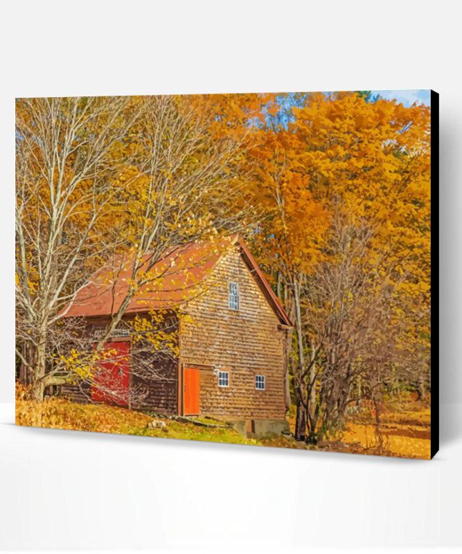 Barn Fall Scene Paint By Number