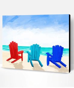 Beach Chair Trio Paint By Number