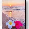 Beach Flowers At Sunset Paint By Numbers