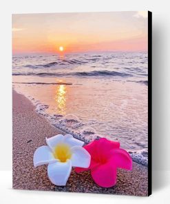 Beach Flowers At Sunset Paint By Numbers