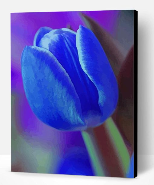 Beautiful Blue Tulip Paint By Number