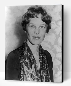 Black And White Amelia Earhart Paint By Number