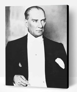 Black And White Mustafa Kemel Ataturk Paint By Number