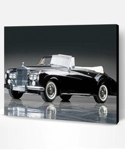 Black Vintage Rolls Royce Paint By Numbers