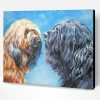 Black And Brown Briard Dogs Art Paint By Number