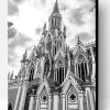 Black And White Ermita Church In Colombia Paint By Number