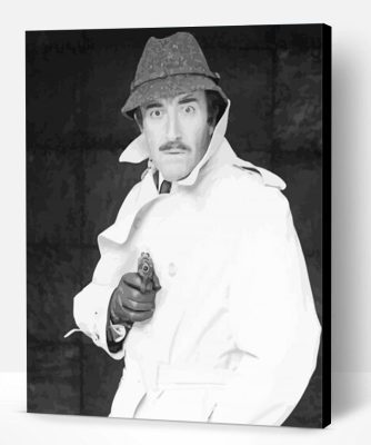 Black And White Inspector Clouseau Paint By Number