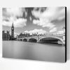 Black And White Westminster Bridge Paint By Number
