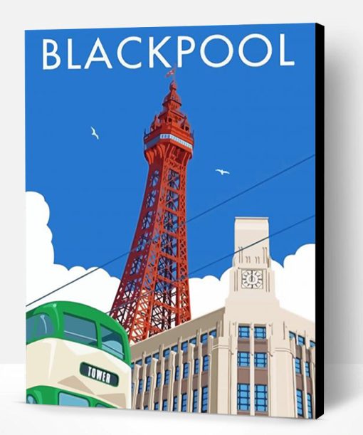 Blackpool Tower Poster Paint By Number