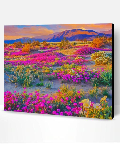 Blooming Desert Landscape Paint By Number