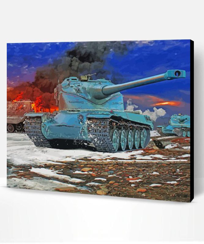 Blue AMX 50 Tank Paint By Number