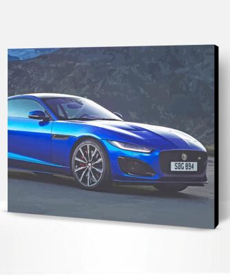 Blue Jaguar F Type Paint By Number