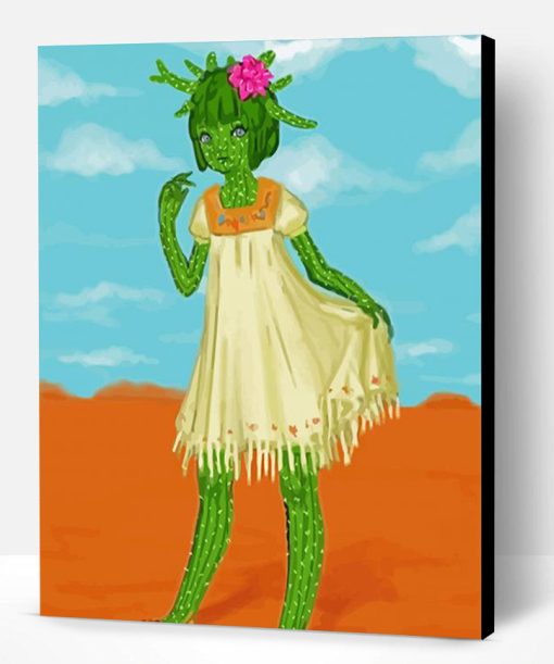 Cactus Girl Paint By Number