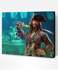 Captain Jack Sparrow Sea of Thieves Paint By Numbers