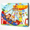Cartoon Fairground Rides Paint By Numbers