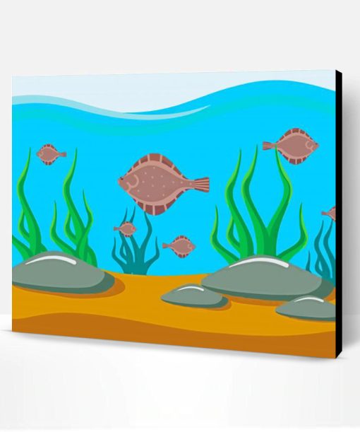 Cartoon Flounder Fish Paint By Number