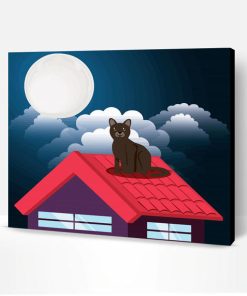 Cat On Roof Paint By Number