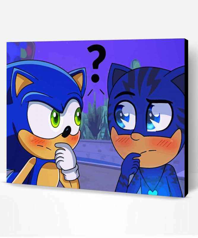 Catboy And Sonic Paint By Numbers