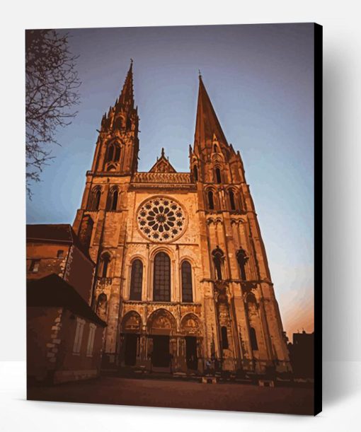 Chartres Cathedral Building Paint By Numbers