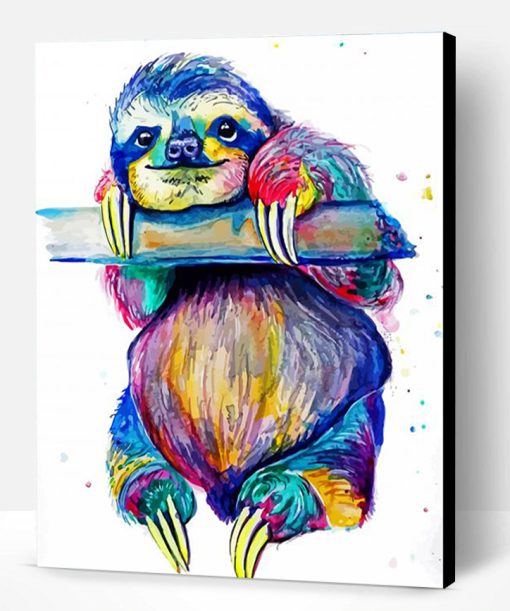 Colorful Sloth Paint By Number