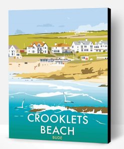 Crooklets Beach Bude Poster Paint By Number
