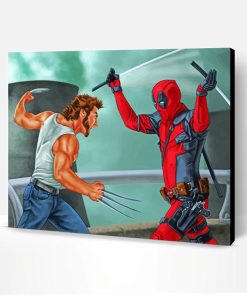 Deadpool Vs Wolverine Marvel Heroes Paint By Number