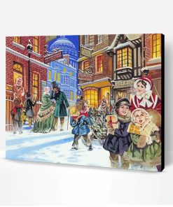 Dickensian Scene Paint By Number