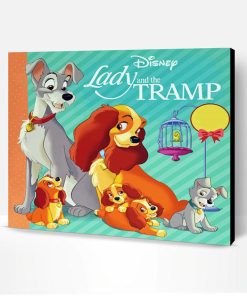 Disney Lady And The Tramp Poster Paint By Number