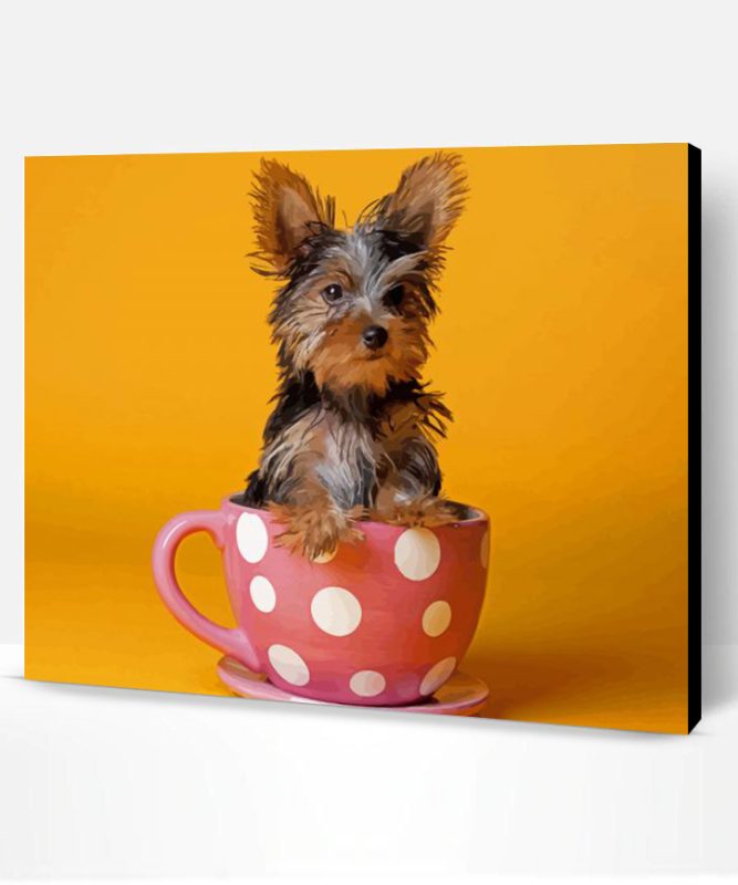 Dog In The Cup Paint By Numbers