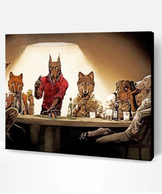 Dogs Poker Animals Paint By Number