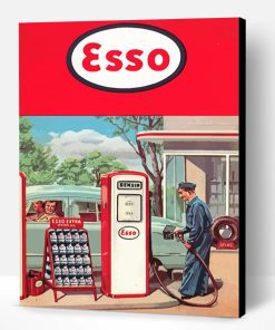 Esso Gas Station Paint By Number