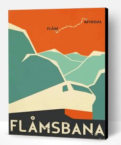 Flam Railway Norway Poster Paint By Number