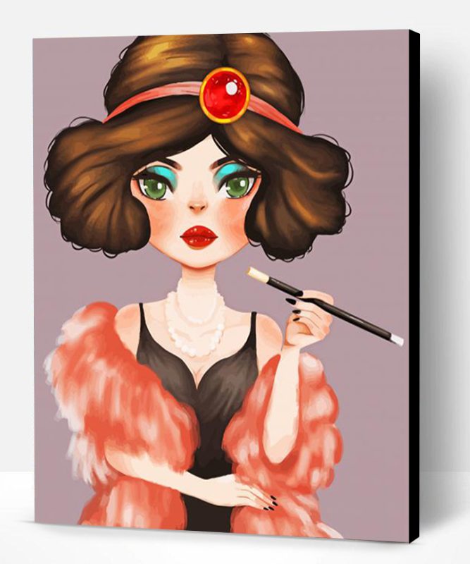 Flapper Girl Art Paint By Numbers