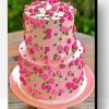 Floral Pink Cake Paint By Number