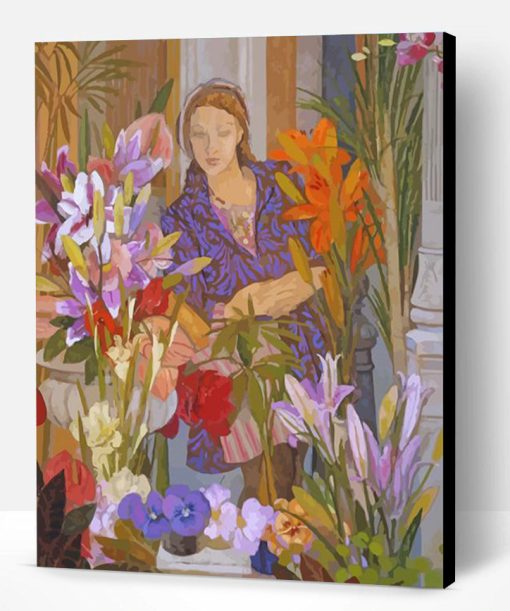 Floral Spanish Woman Paint By Number