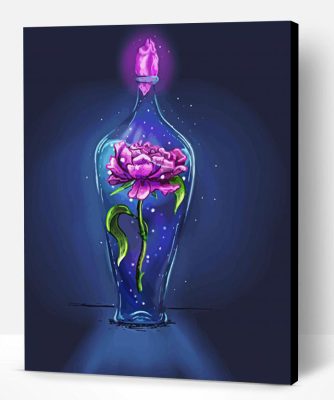 Flower in Bottle Art Paint By Numbers