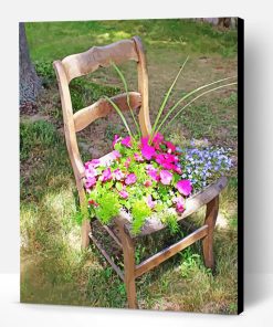 Flowers in Chair Paint By Numbers