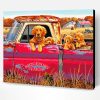 Golden Retriever Ride In Truck Art Paint By Number