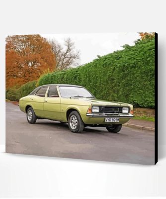 Green Ford Cortina Paint By Numbers