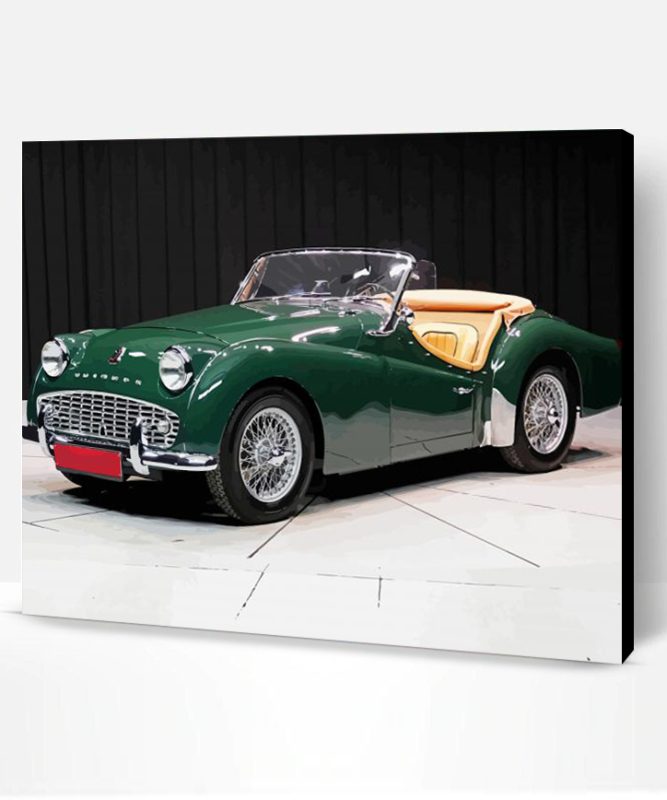 Green Triumph Tr3 Paint By Number