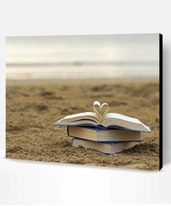 Heart Books And Beach Paint By Number