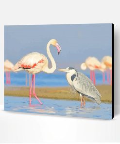Heron And Flamingo Paint By Number