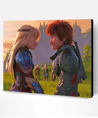 Hiccup And Astrid Characters Paint By Number