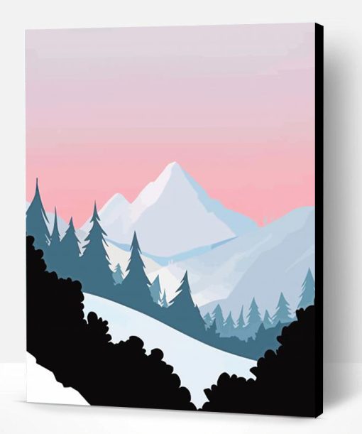 Illustration Mountains Paint By Numbers