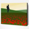 Illustration Soldier In Poppy Field Paint By Number