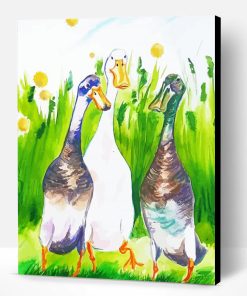 Indian Runner Duck Art Paint By Numbers