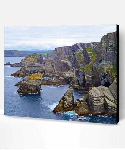 Irish Seascape Scene Paint By Number