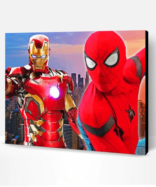 Iron Man And Spider Man Paint By Number